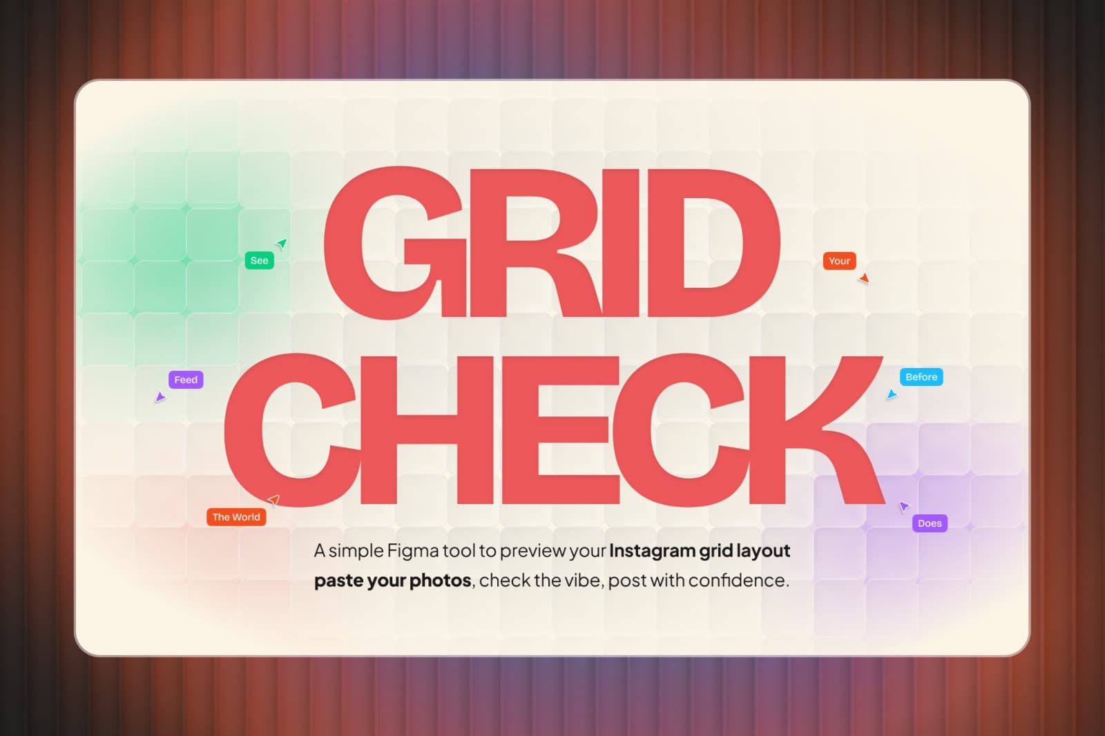 Cover project Gridcheck untuk preview grid Instagram