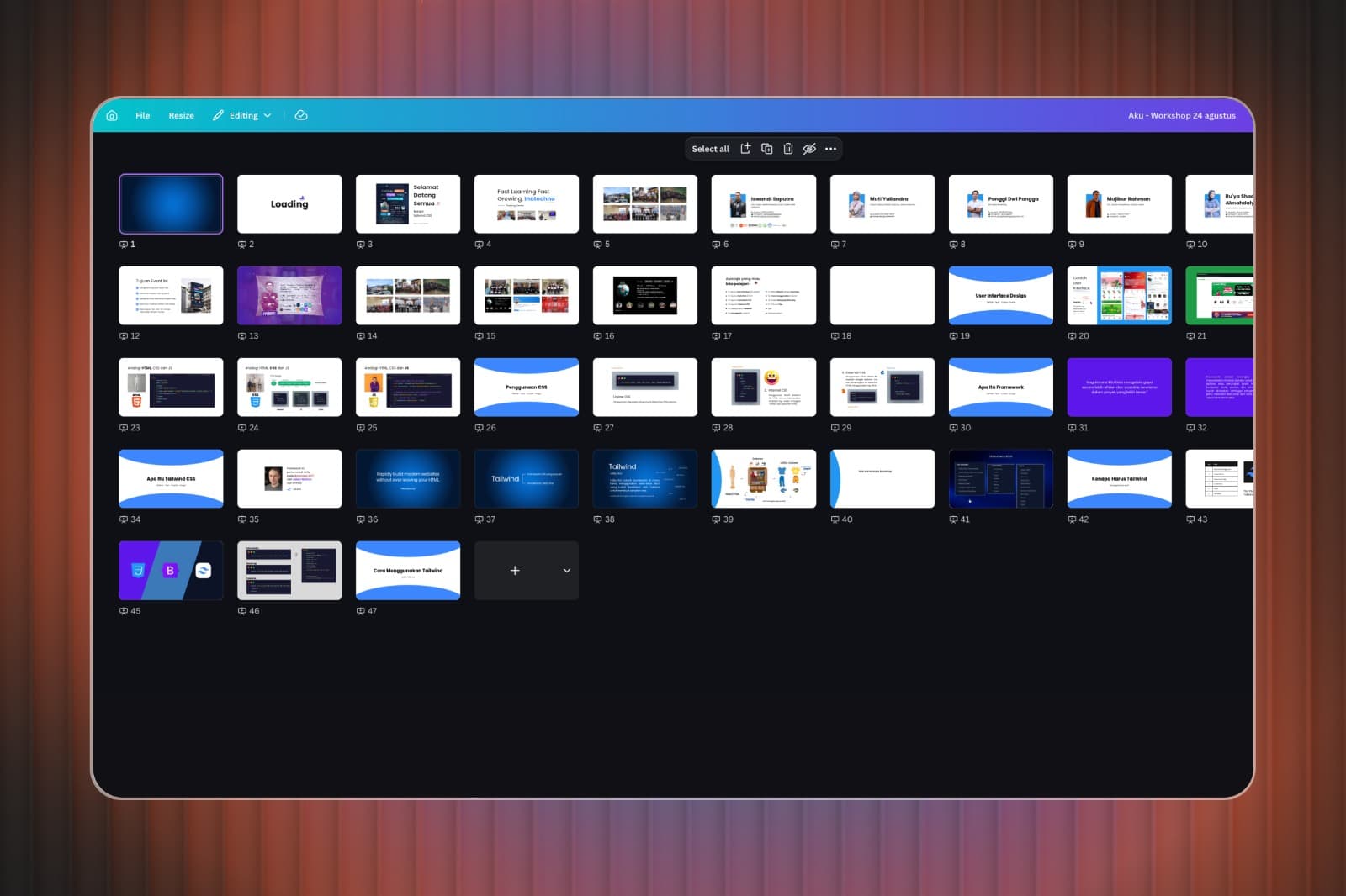 Galeri desain poster webinar Tailwind CSS untuk Inatechno — gambar 3