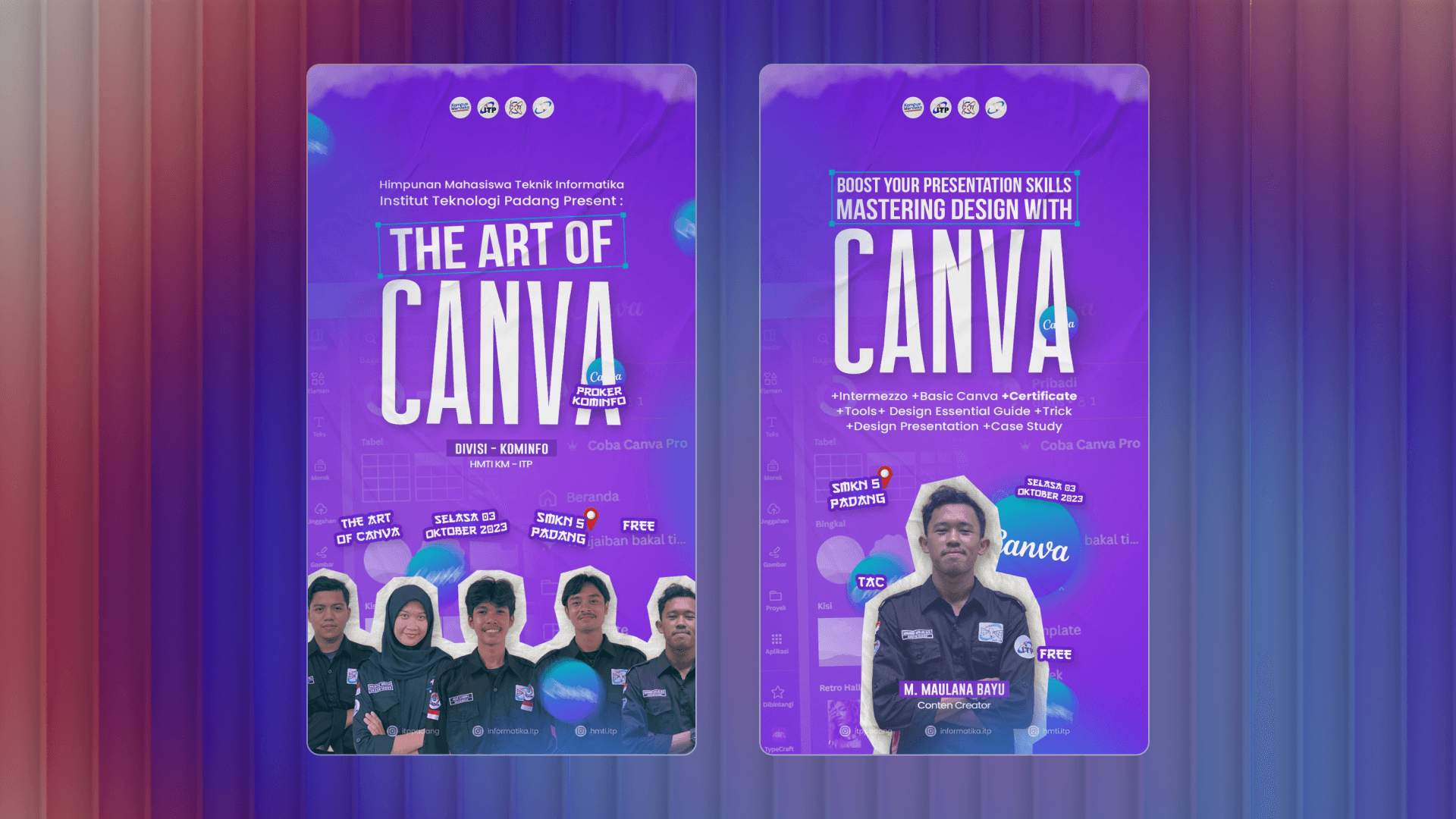 Poster The Art of canva SMKN5 Kota Padang