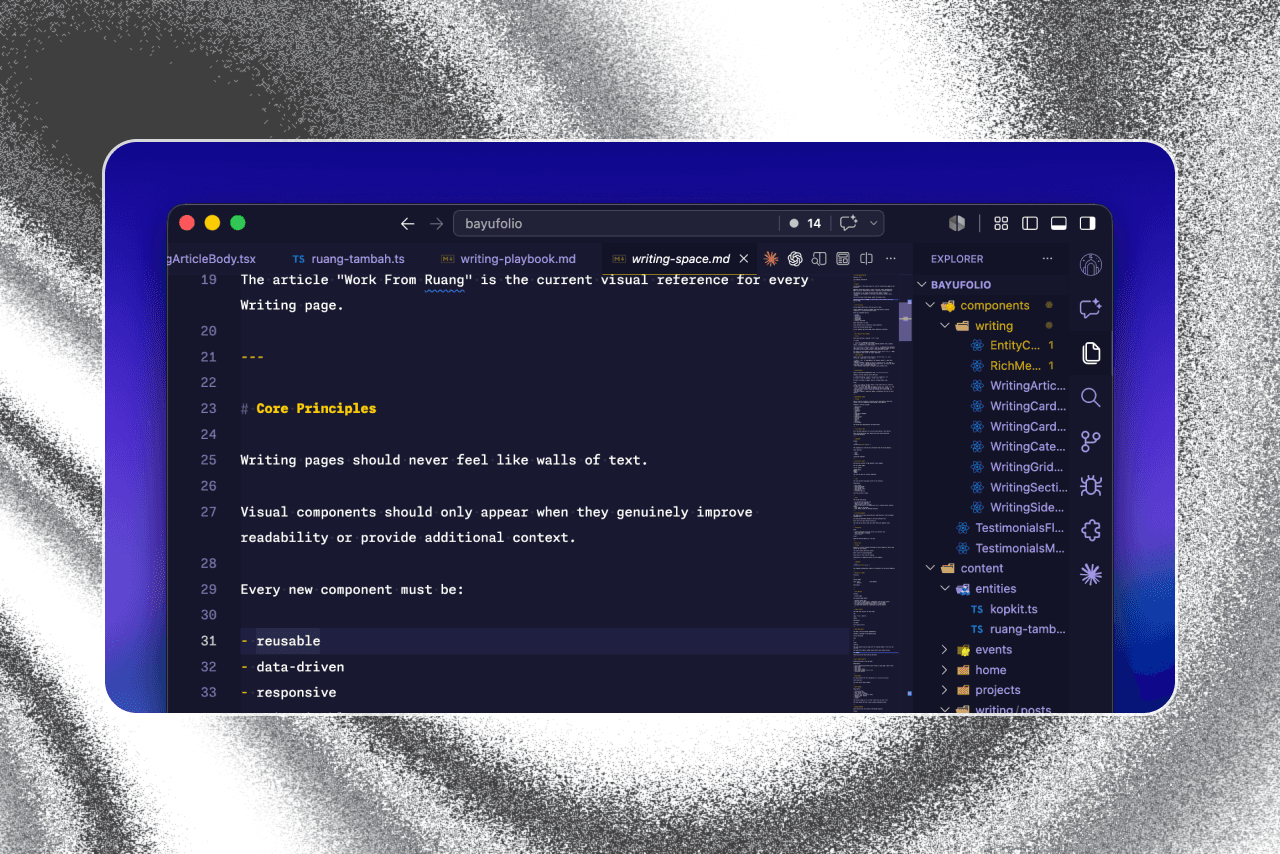 Preview artikel reset ulang halaman writing
