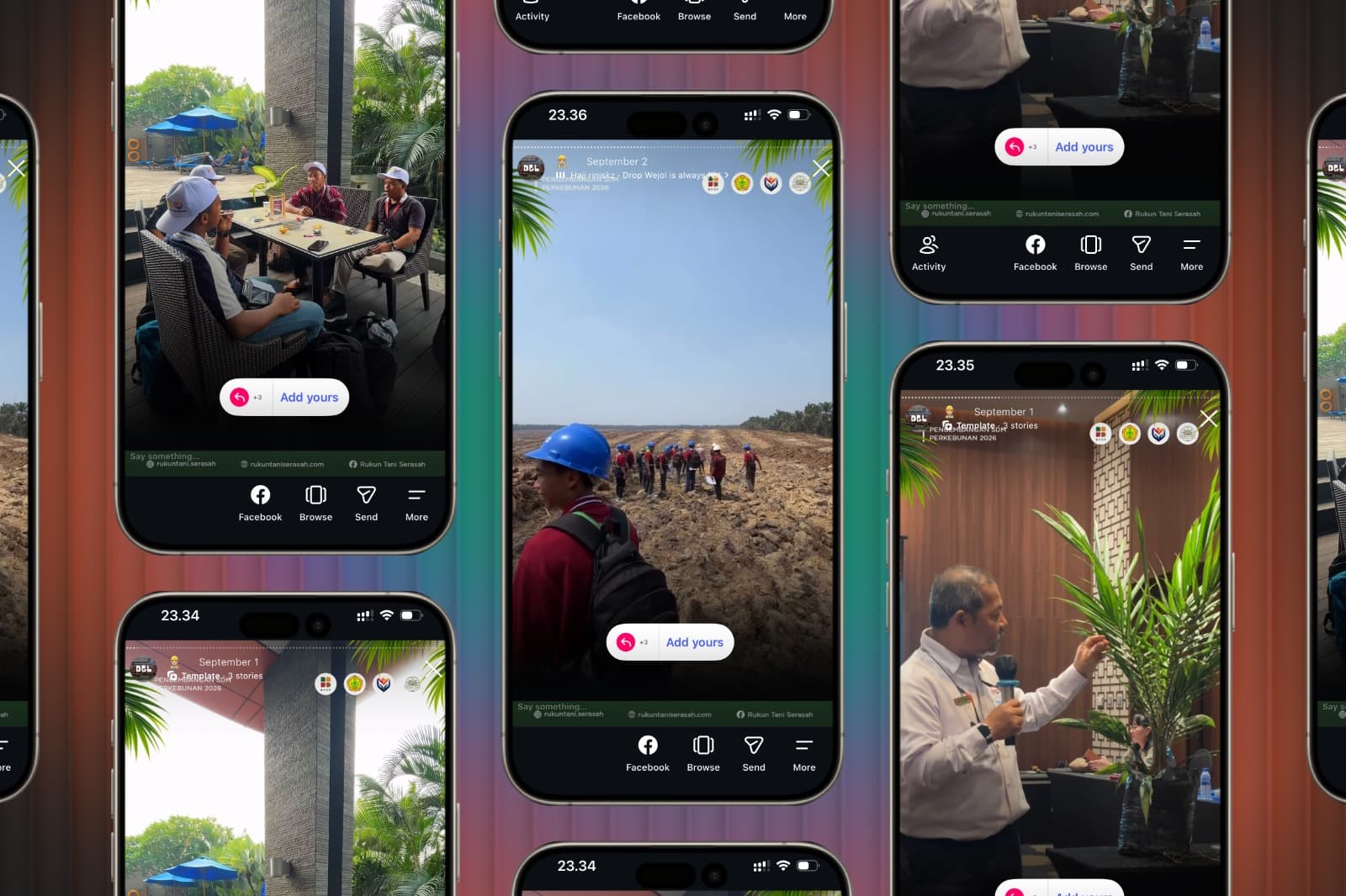 Template Instagram Story untuk dokumentasi kegiatan pelatihan di Hotel Aston Jambi